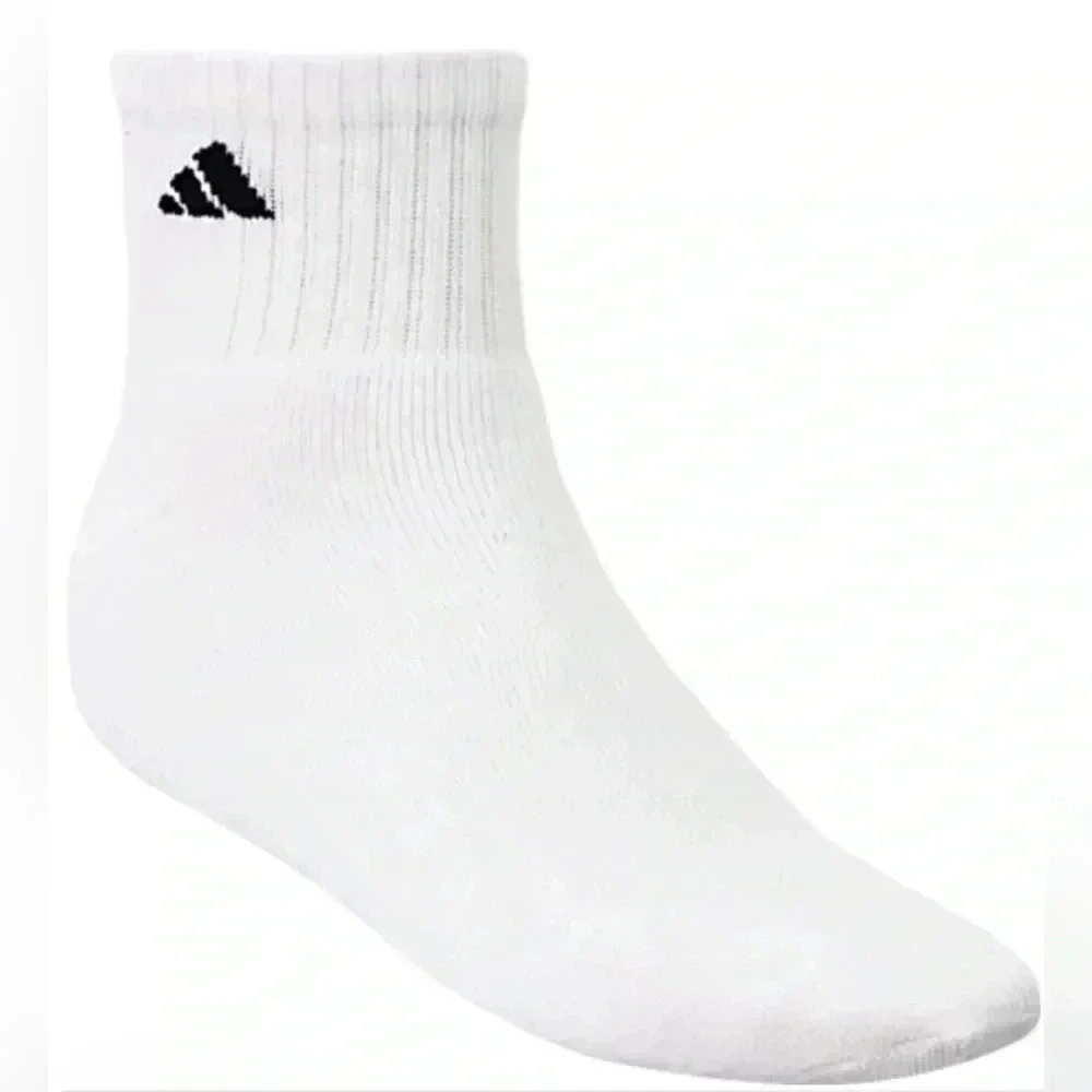 New Adidas white toddler slip proof cotton blend athleisure light socks 4K-5K